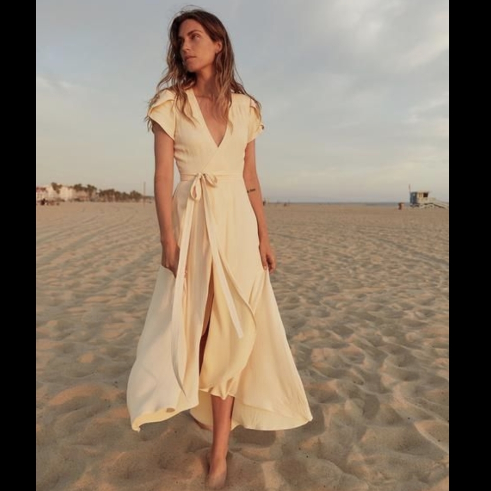 Christy Dawn Autumn Wrap Dress in Butterscotch Sm